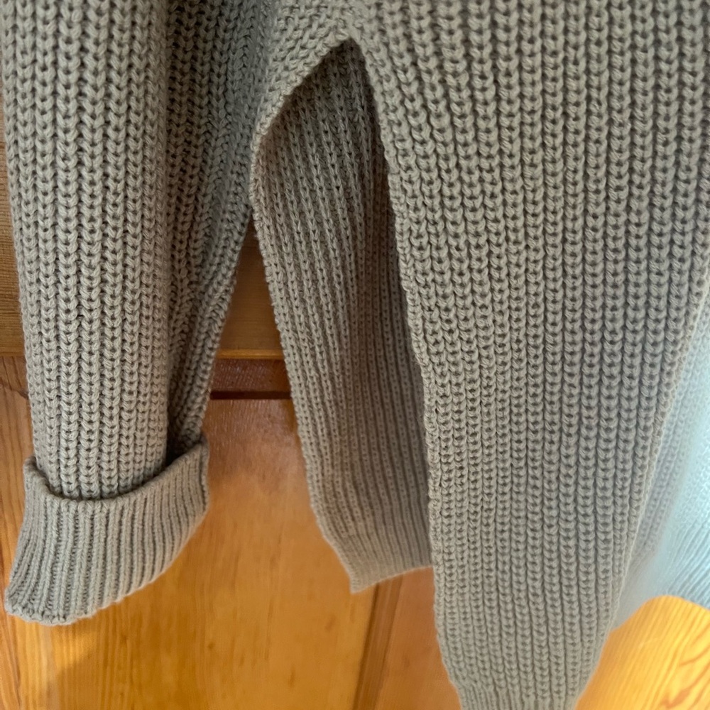 Stone Round Neck Side Split Sweater - image 2